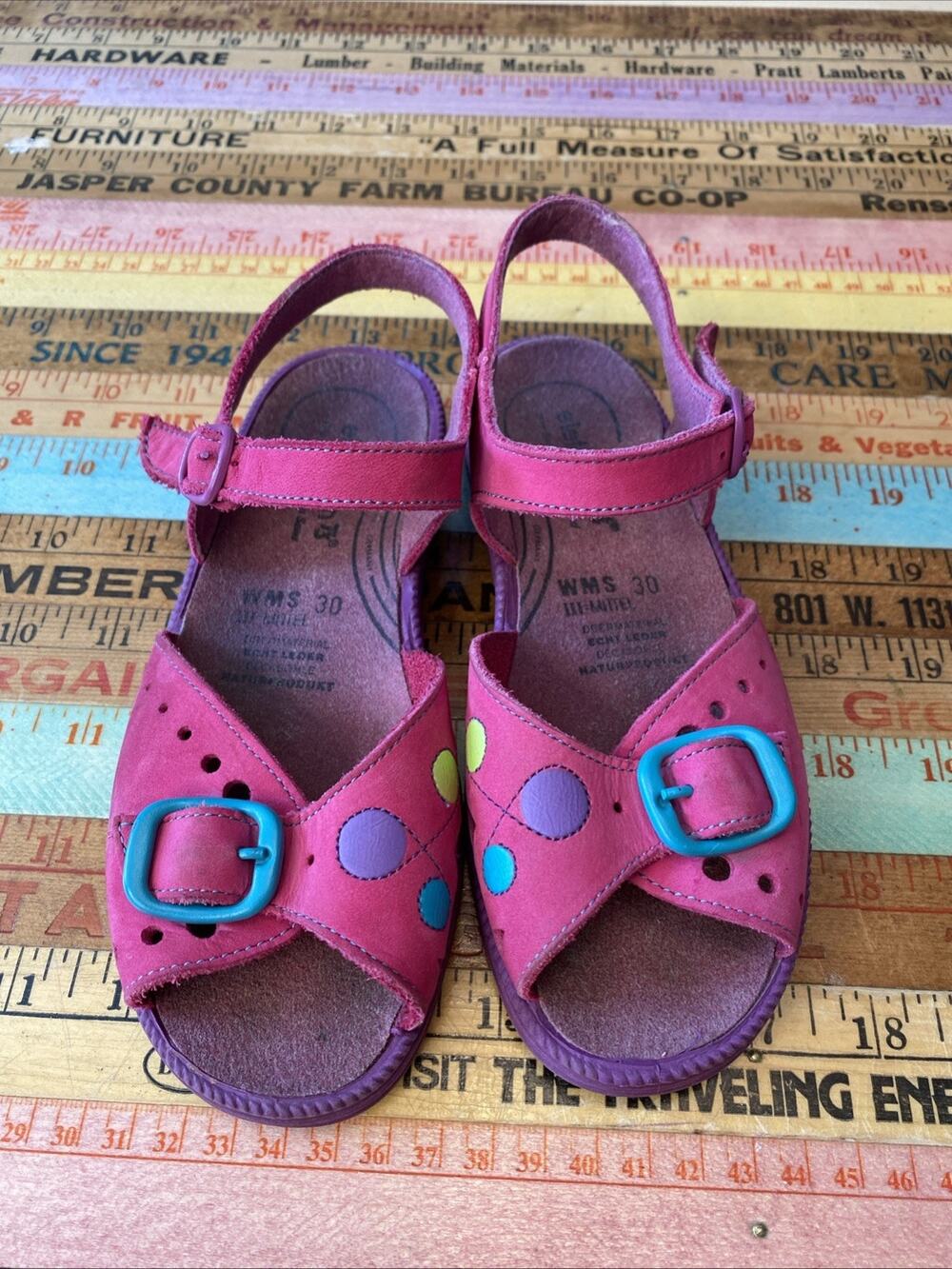 Elefanten Sandals Pink Girls Yourh EU Size 30 US 12 Leather Colorful Germany